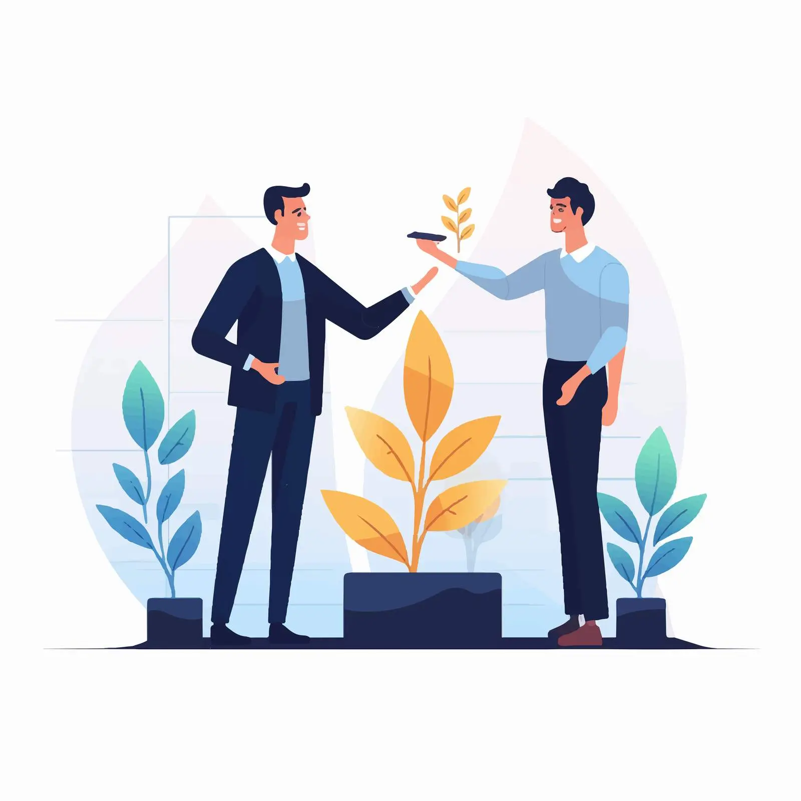 Men's Personal Coaching and Mentorship Growth Concept — free download from Dotvec