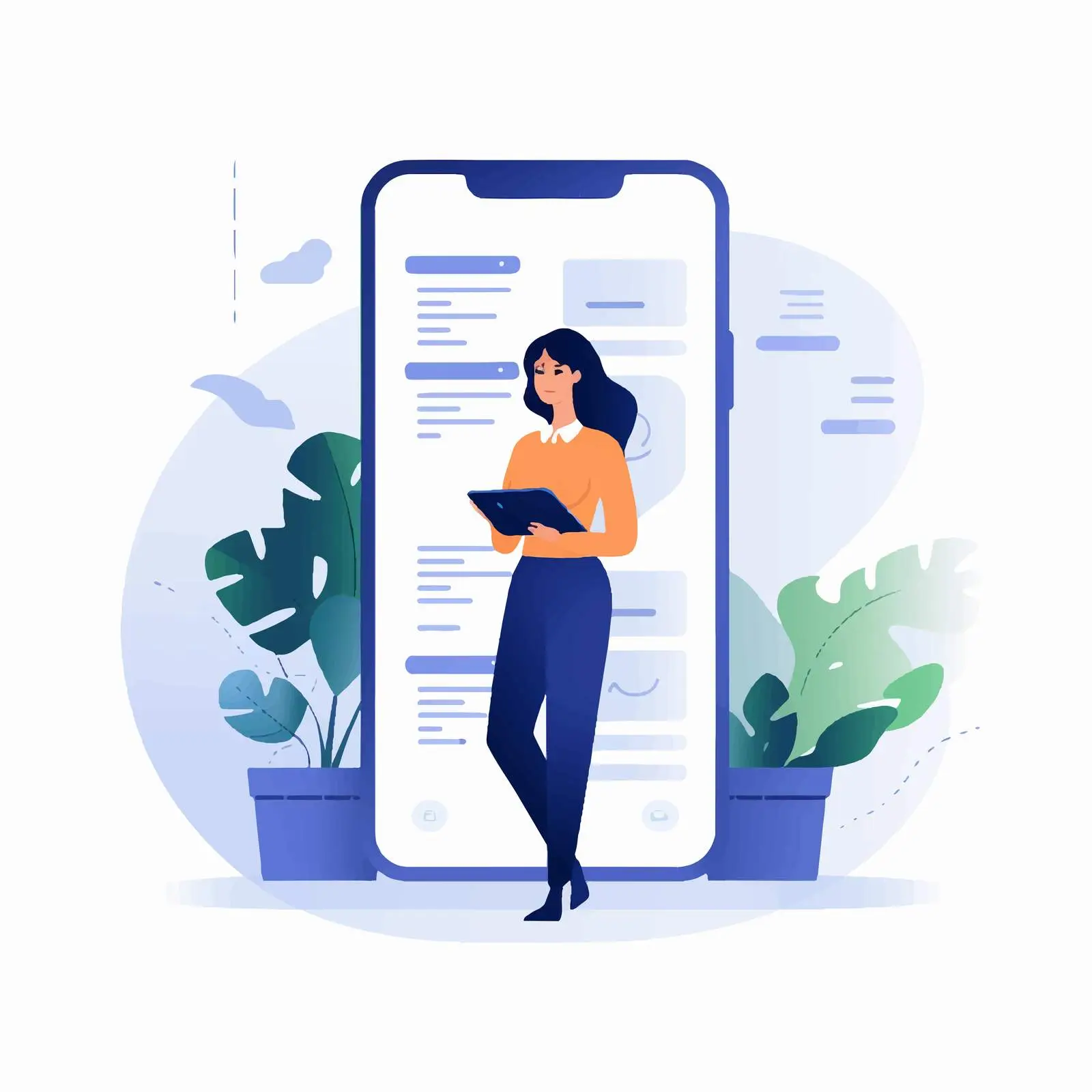 Sales Manager Calling Client in Office Setting — free download from Dotvec