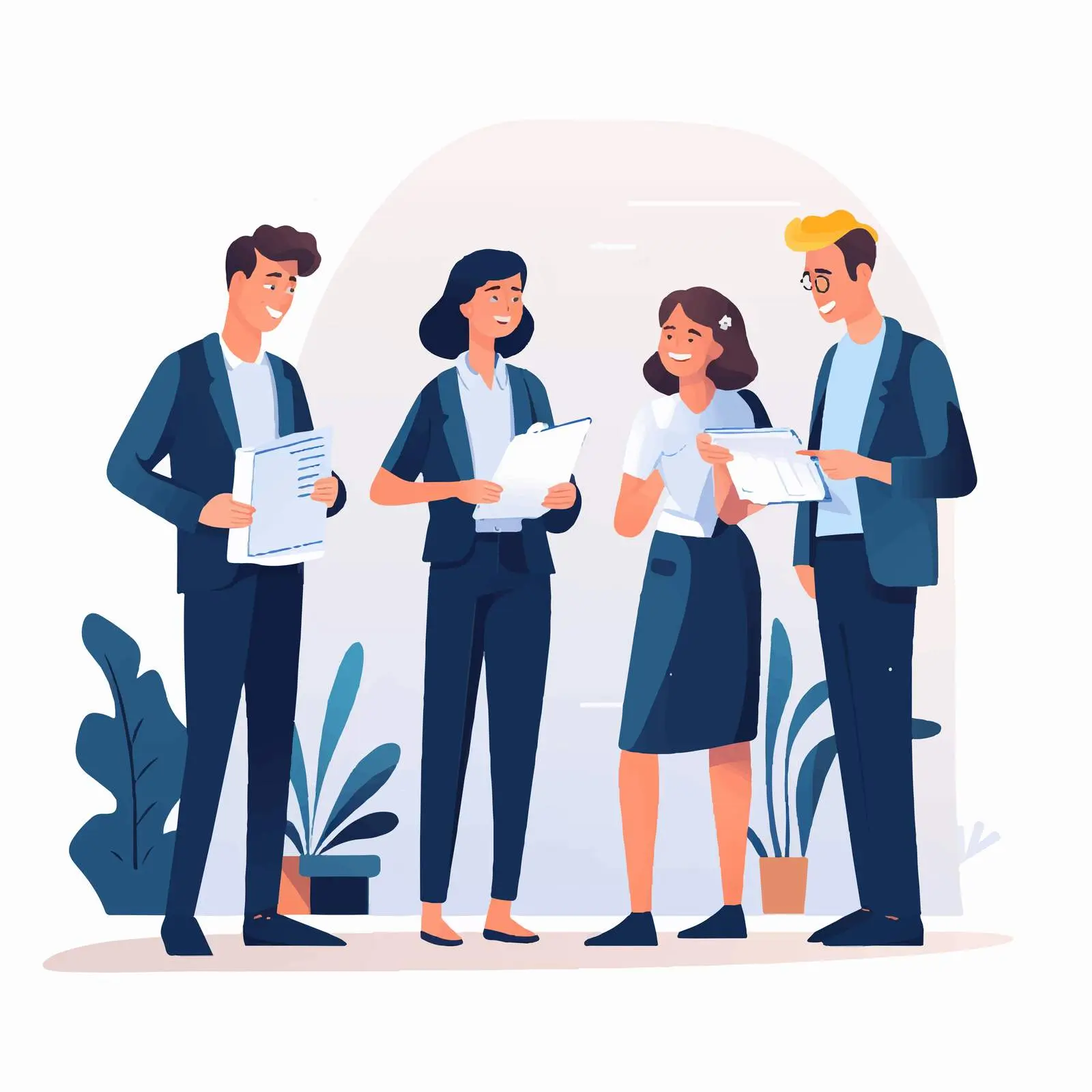 Office Workers and Managers Communicating Effectively — free download from Dotvec