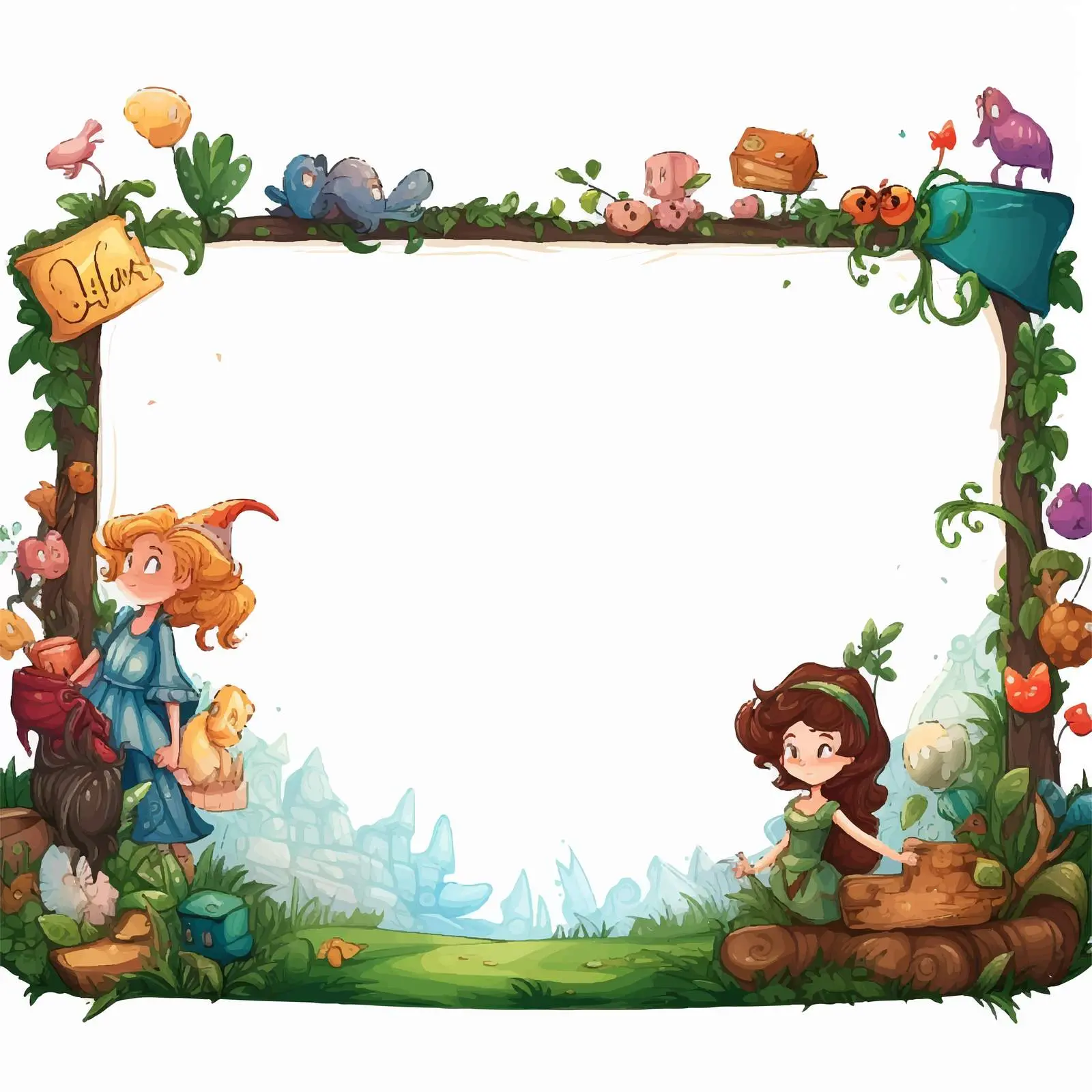 Fairy Tale Cartoon Character Banner Vector — free download from Dotvec