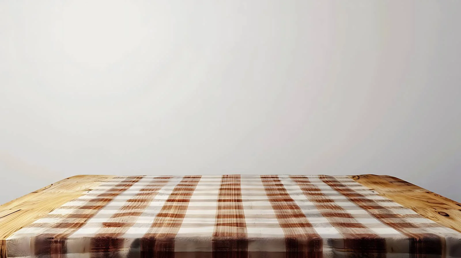 Clean Checkered Tablecloth Blank White Surface — free download from Dotvec