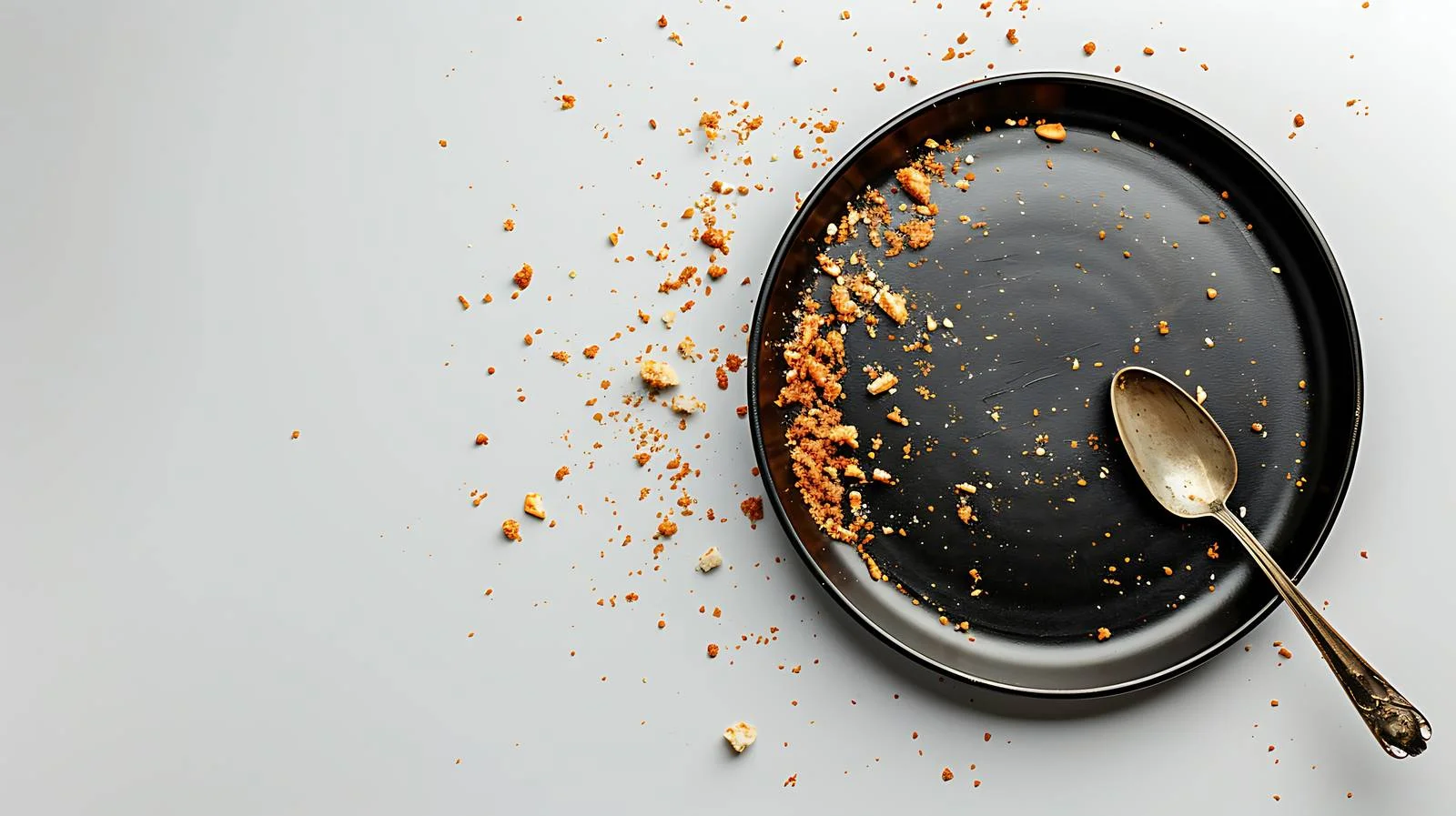 Used Dark Plate with Dirty Spoon — free download from Dotvec