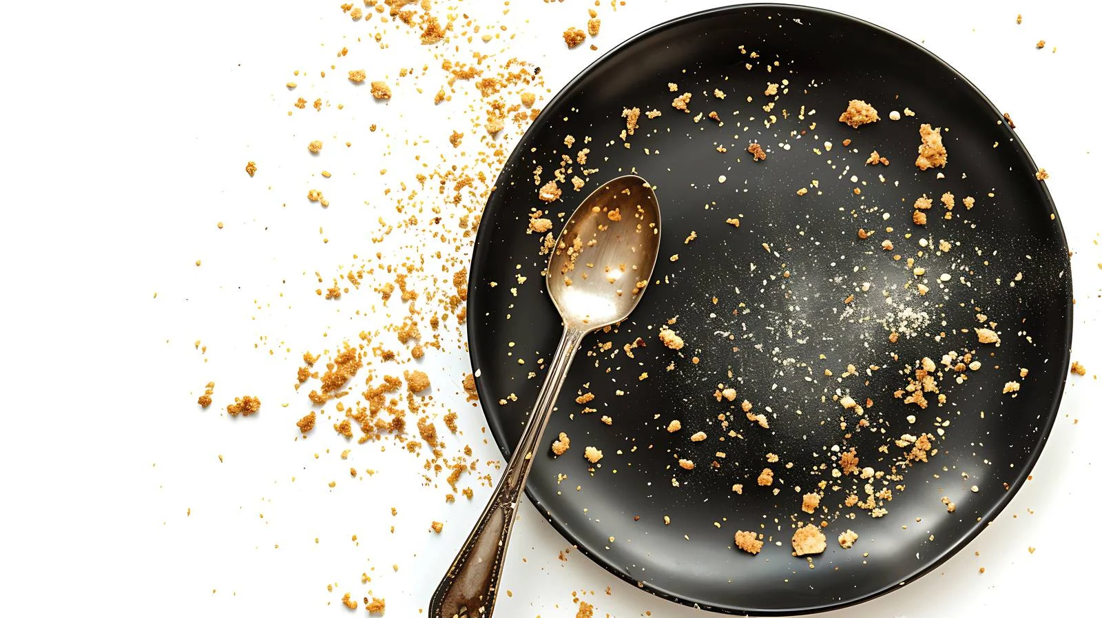 Used Dark Plate with Dirty Spoon — free download from Dotvec