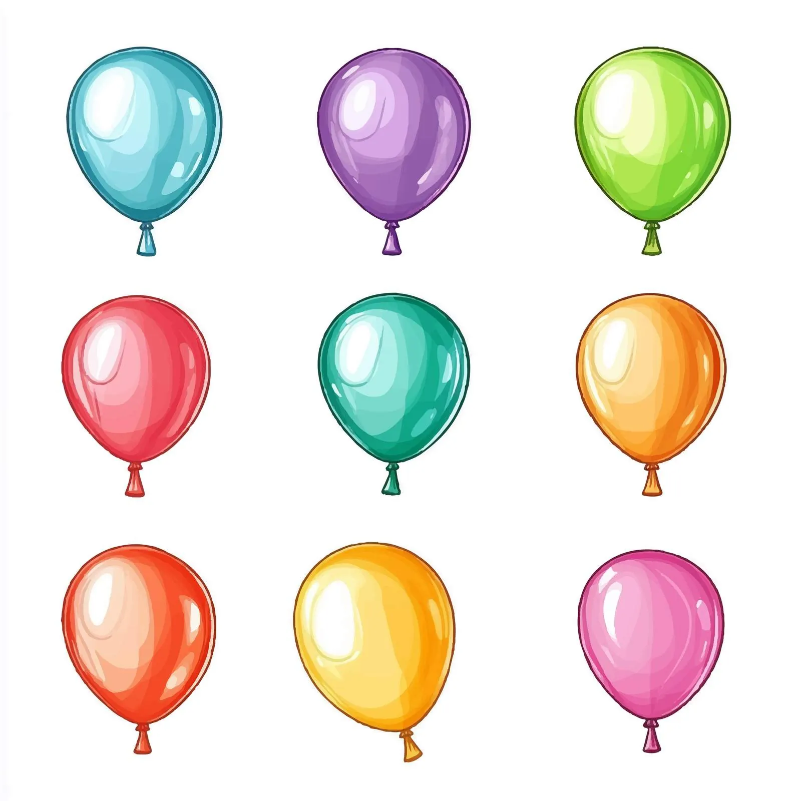 Colorful Deflated Rubber Balloons Vector Illustration – free childrens party image from Dotvec