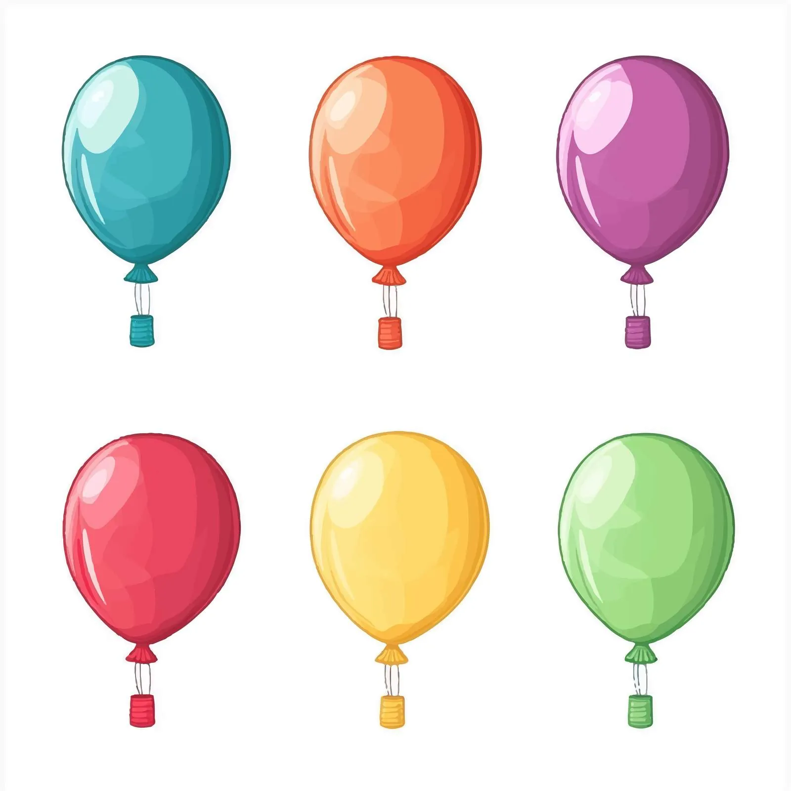 Colorful Deflated Rubber Balloons Vector Design — free download from Dotvec