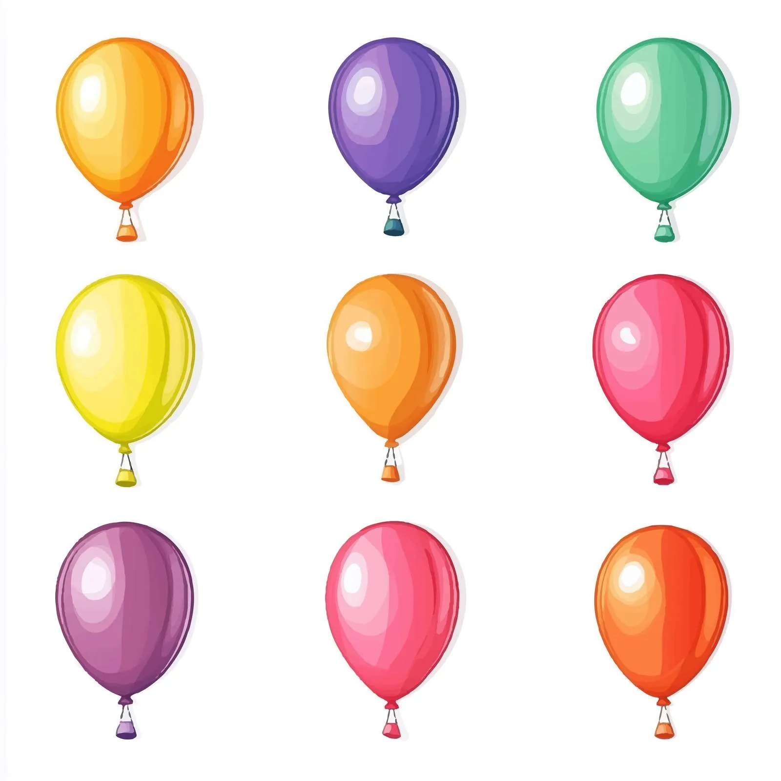 Variety of Deflated Rubber Balloons in Vectors – free air balloons image from Dotvec