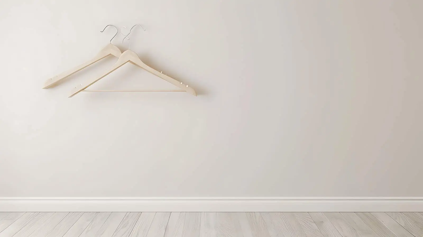 Empty Hangers on White Floor – free hang image from Dotvec