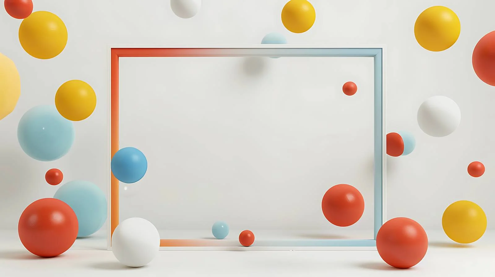 Empty Lightbox with Decorative Balls — free download from Dotvec