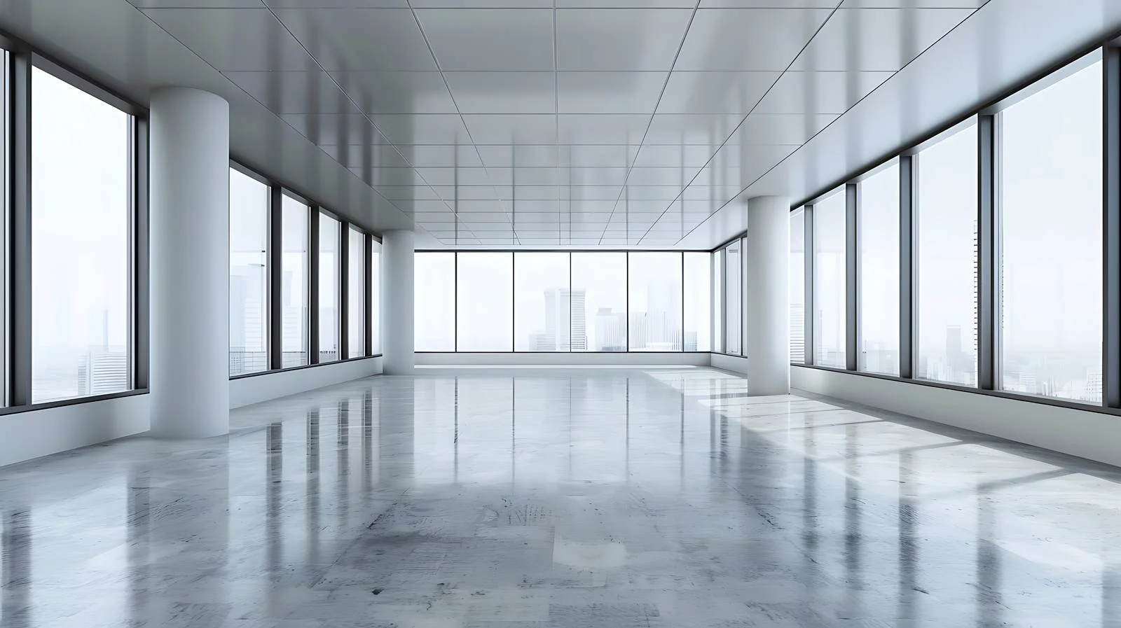 Empty Office Floor Isolated White Background — free download from Dotvec