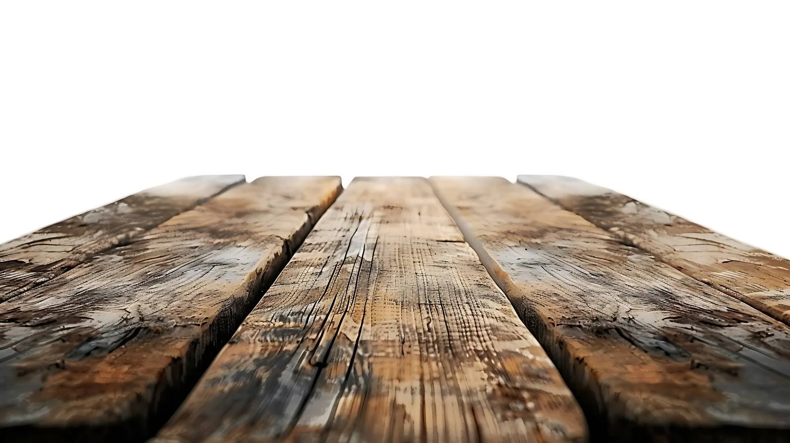Vintage Empty Wooden Table on White — free download from Dotvec