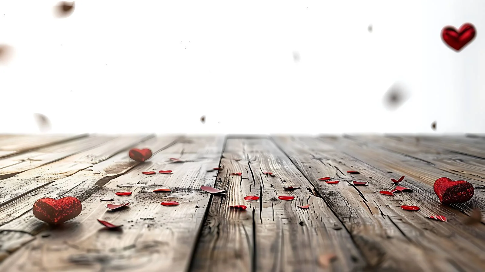 Vintage Wooden Table Valentine's Day Background — free download from Dotvec