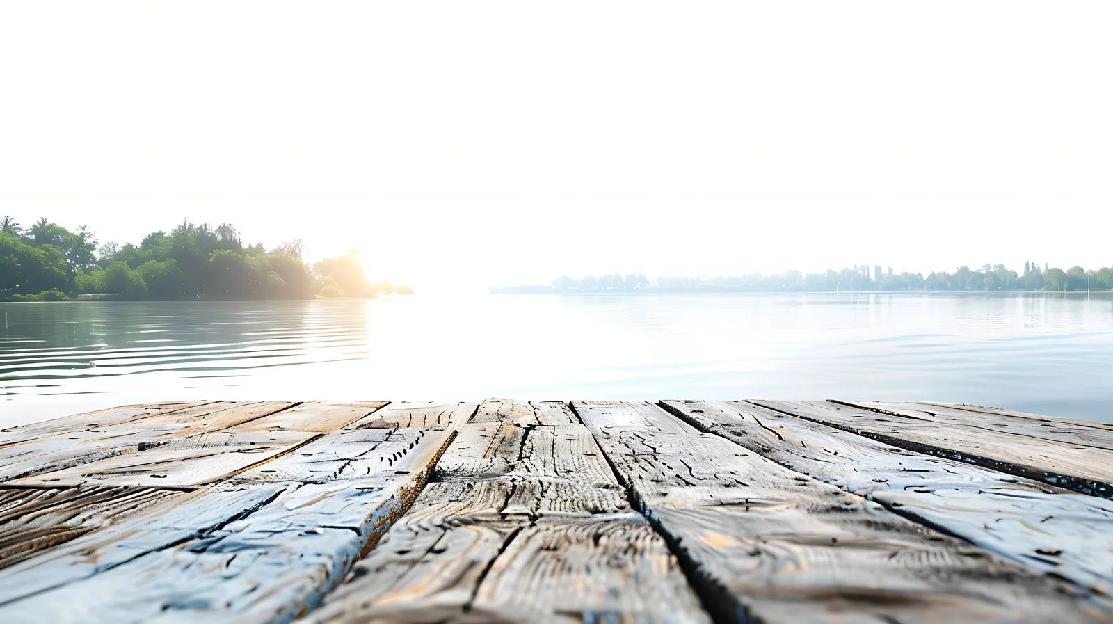 Tranquil Lakeside View on Vintage Table — free download from Dotvec