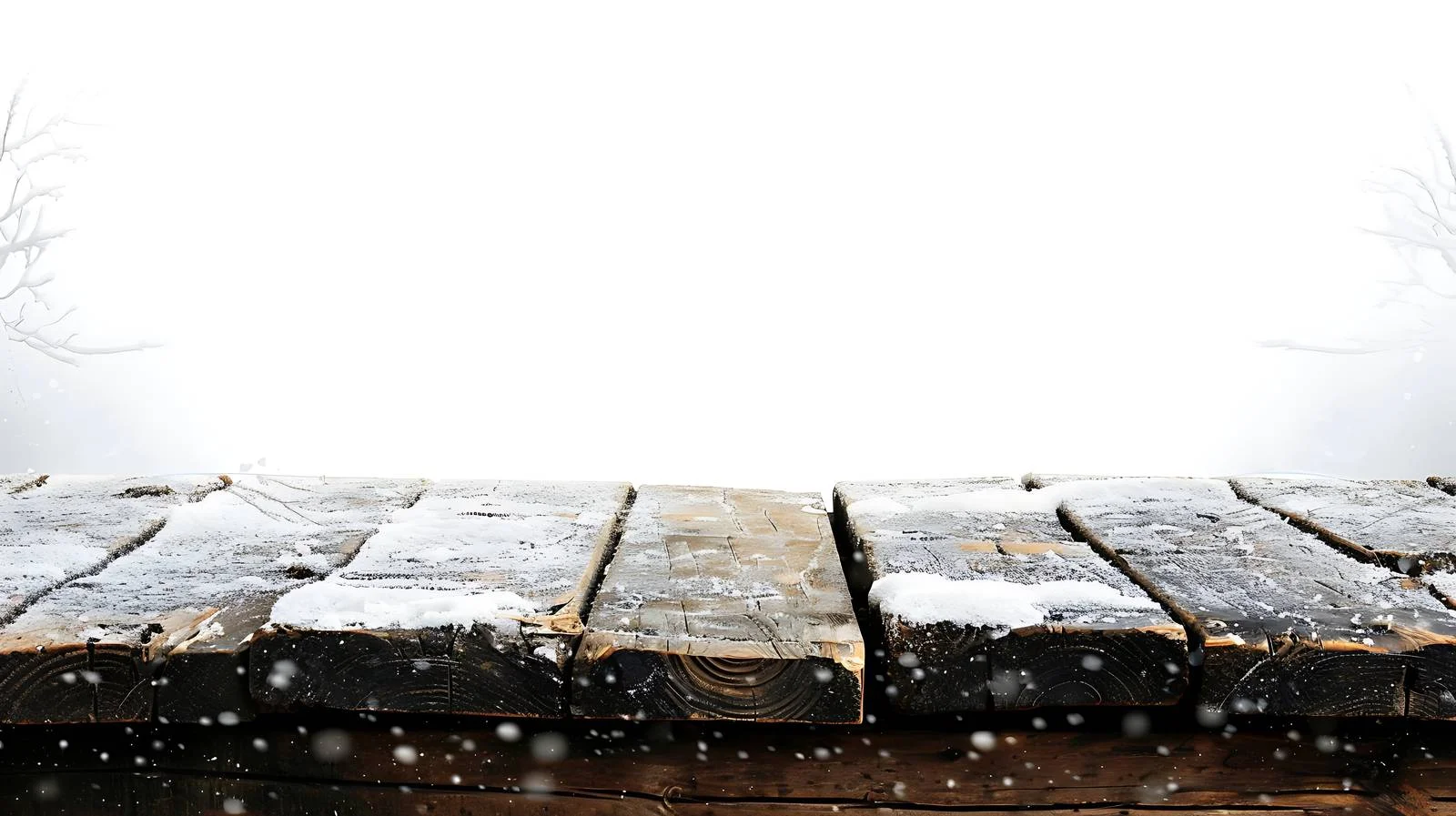 Rustic Winter Scene on Vintage Wooden Table — free download from Dotvec