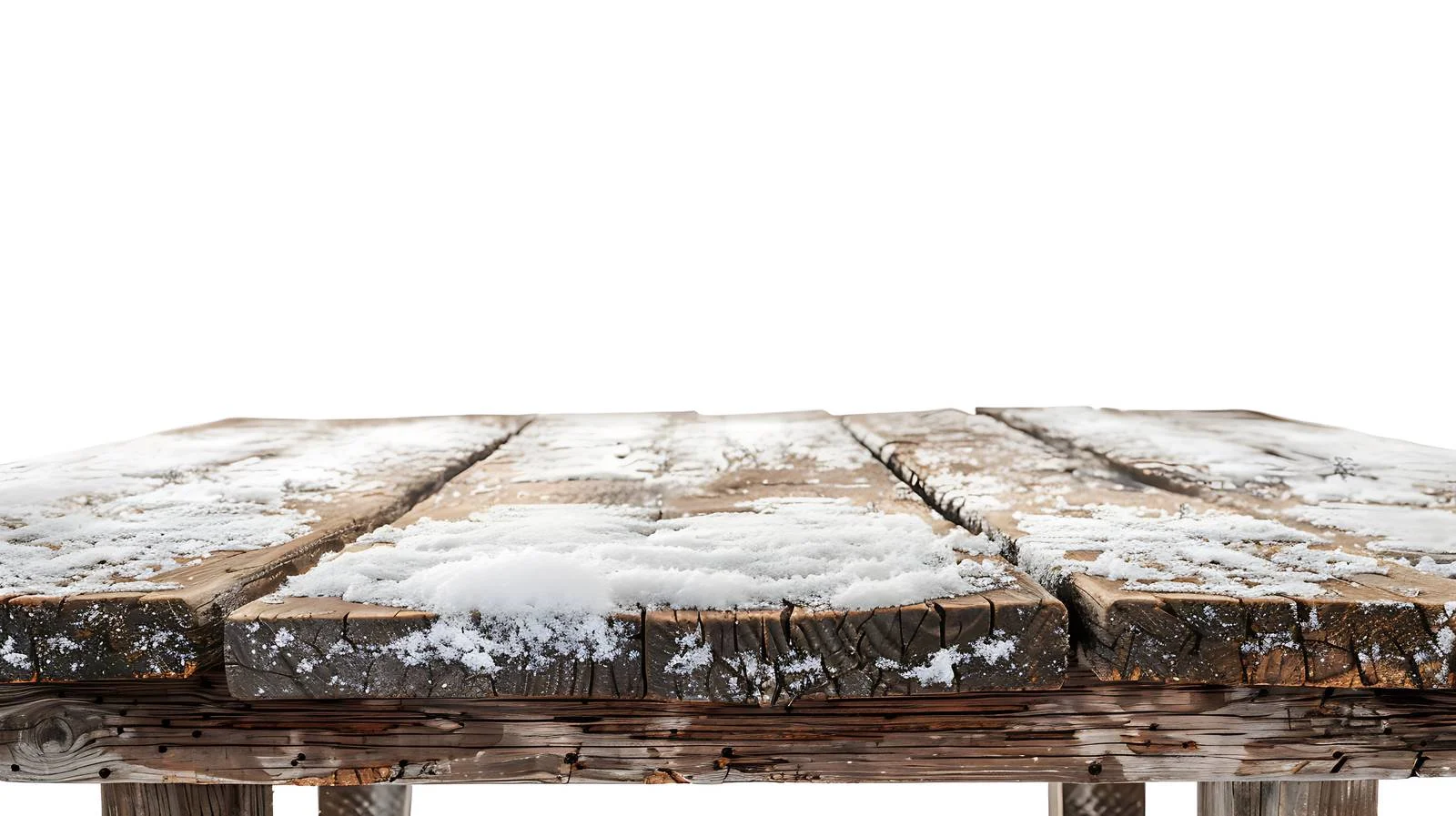 Vintage wooden table with winter theme — free download from Dotvec