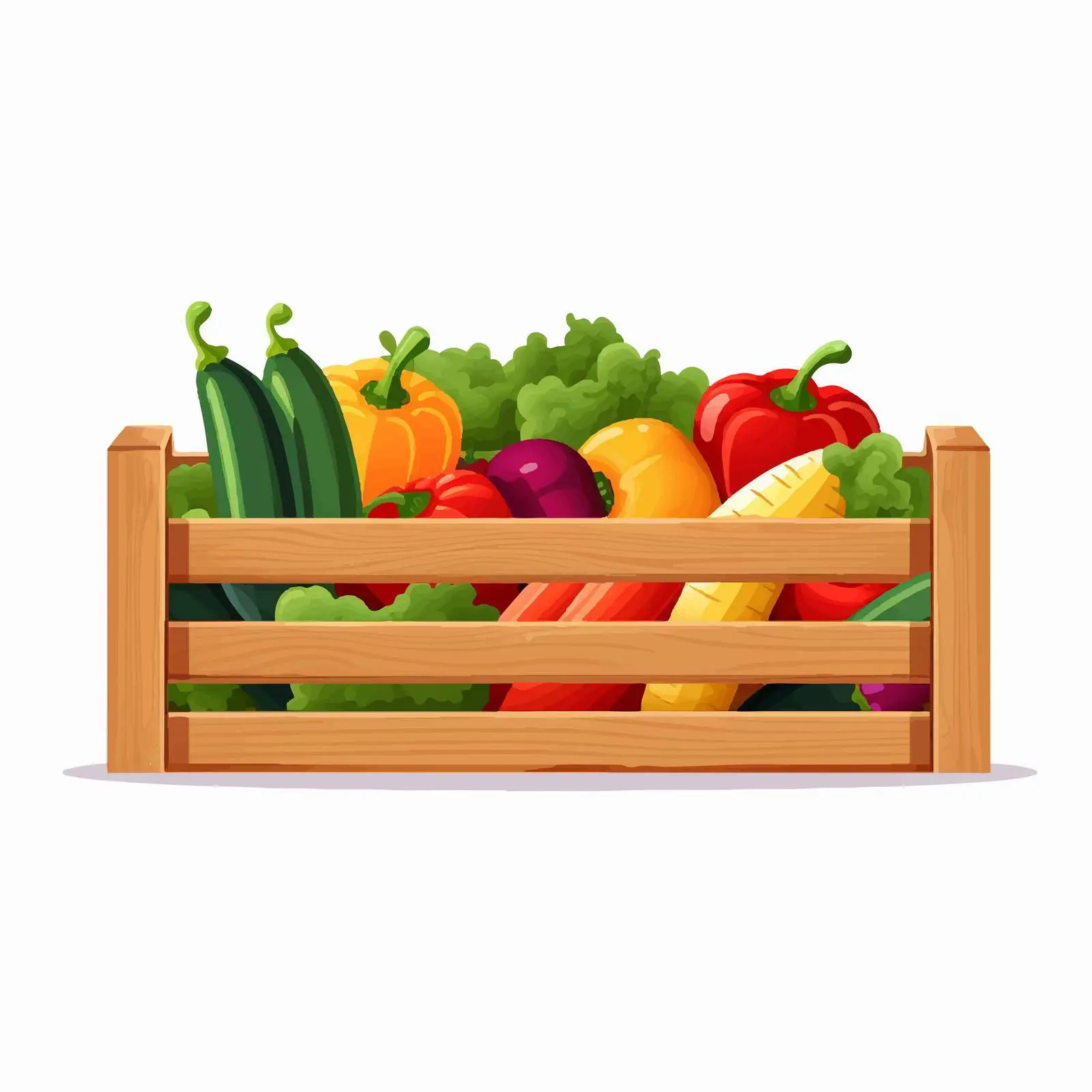 Open Wooden Box with Handles and Rectangular Shape — free download from Dotvec