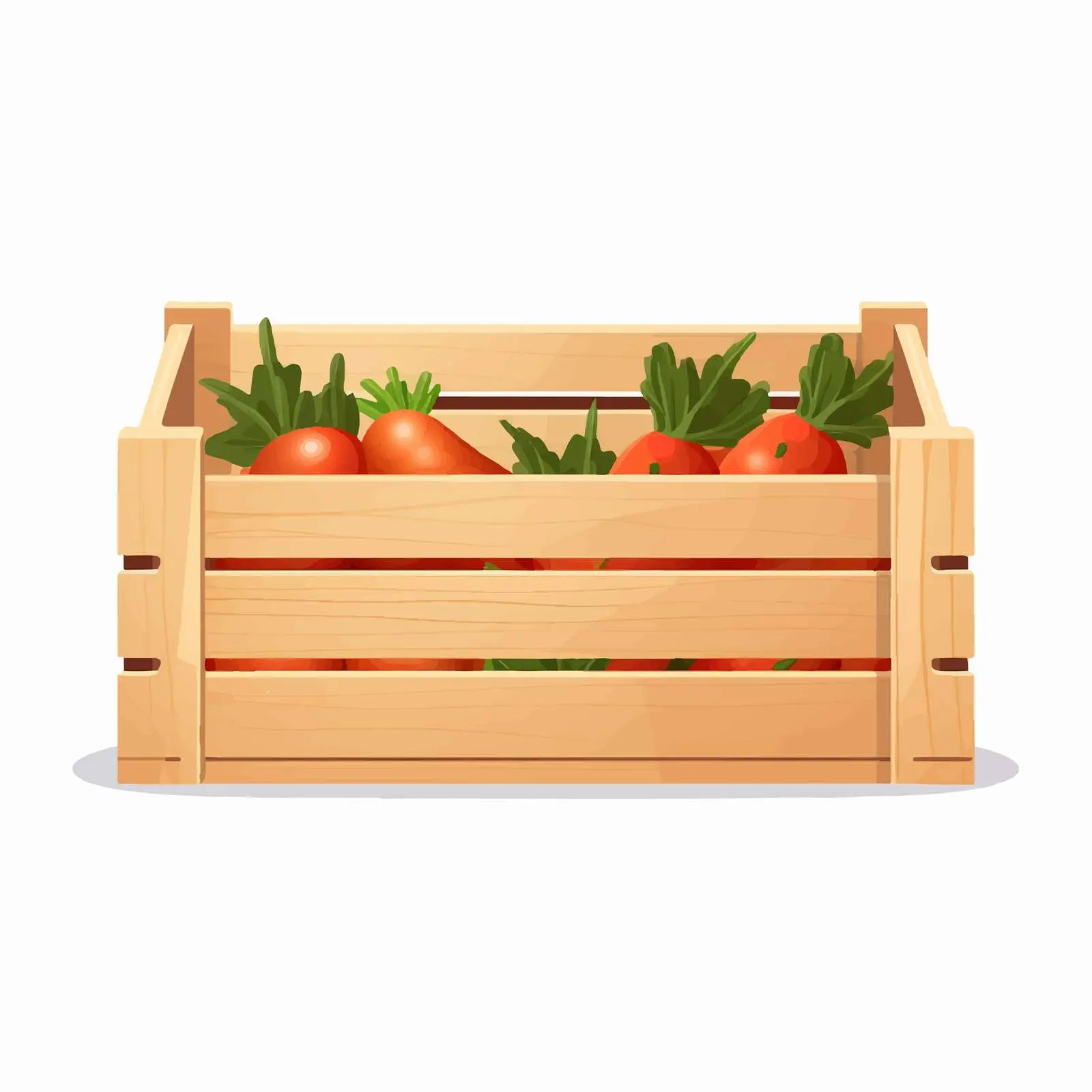 Empty Wooden Box with Handles for Storage — free download from Dotvec