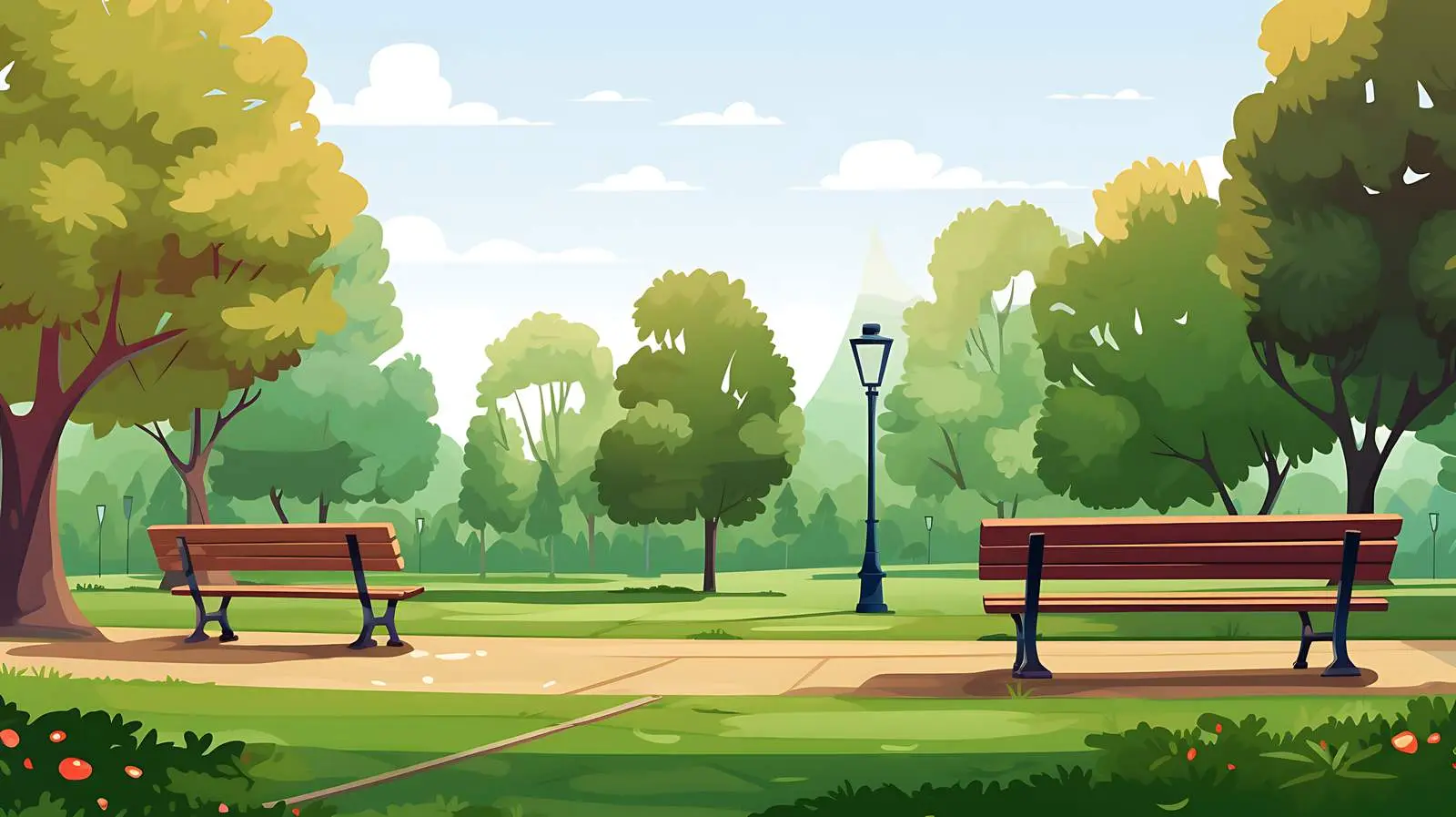Tranquil Urban Park Scene — free download from Dotvec