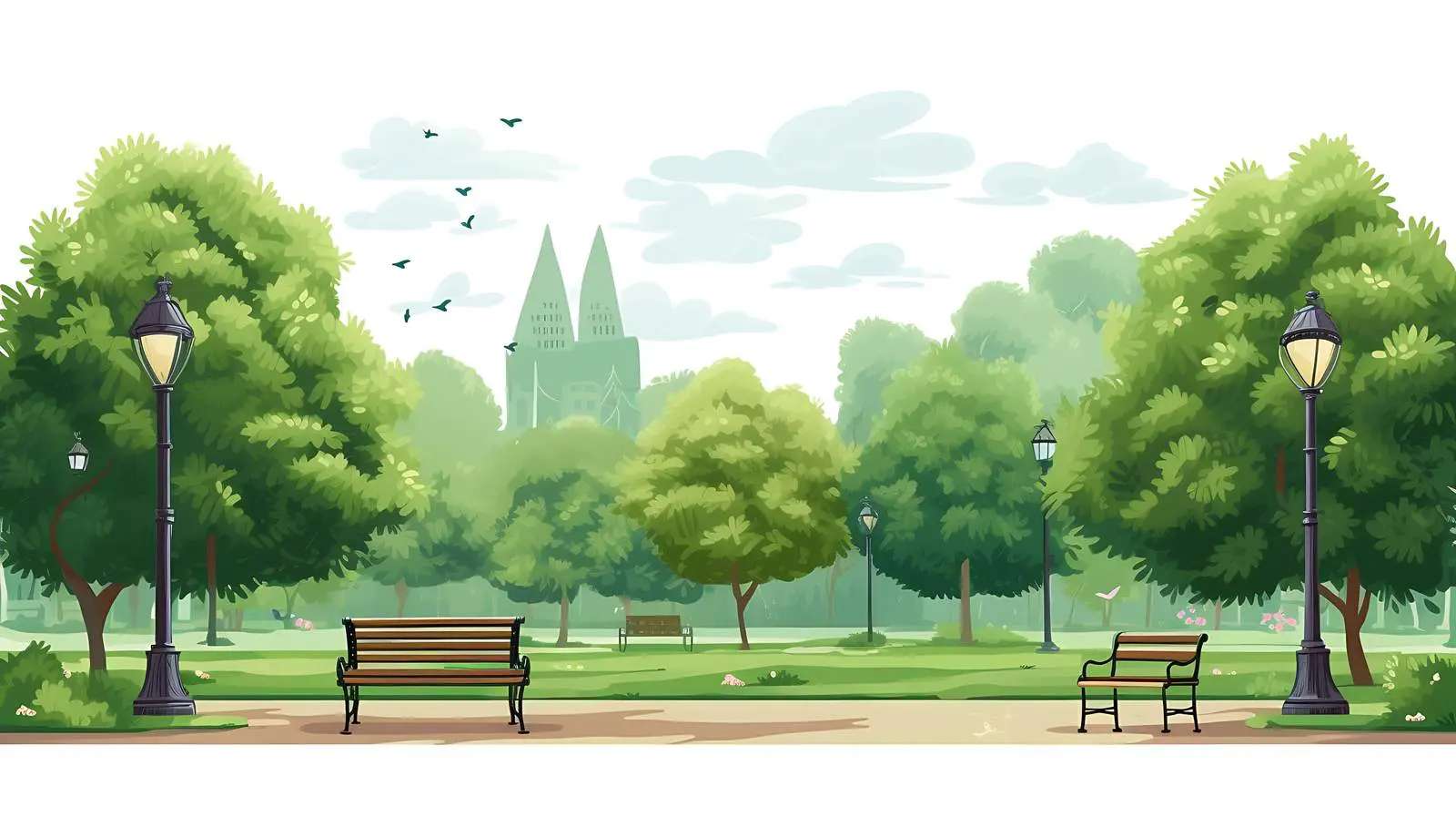 Tranquil Urban Park Scene — free download from Dotvec