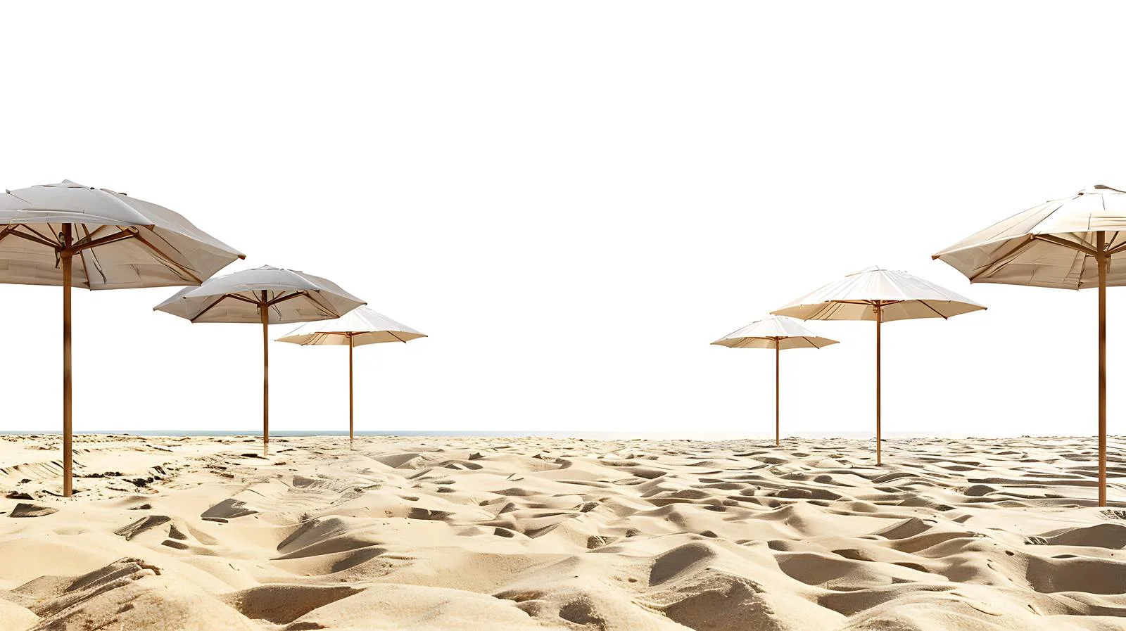 Serene Beach Scene with Umbrellas — free download from Dotvec
