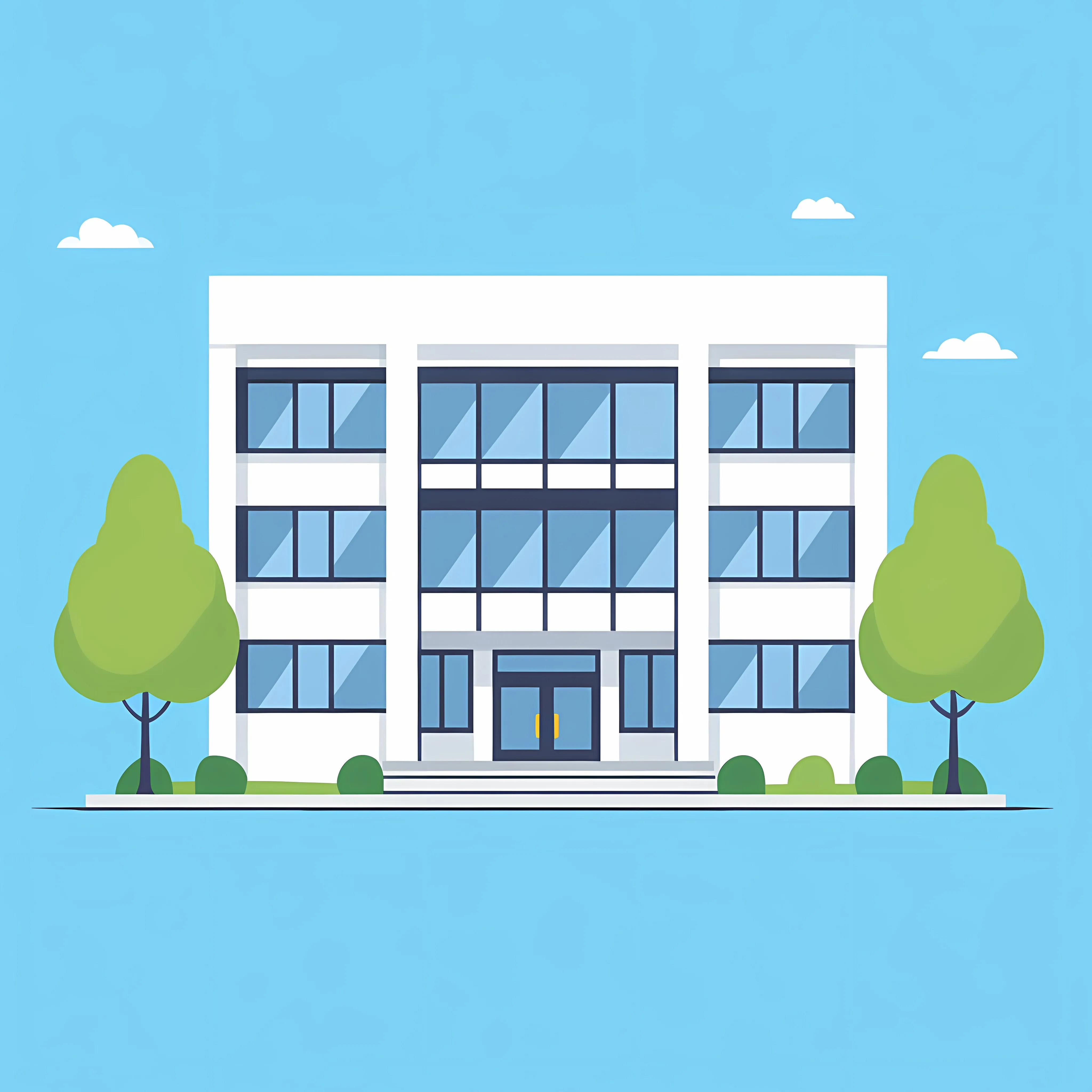 Flat Vector Illustration of Empty School Building — free download from Dotvec