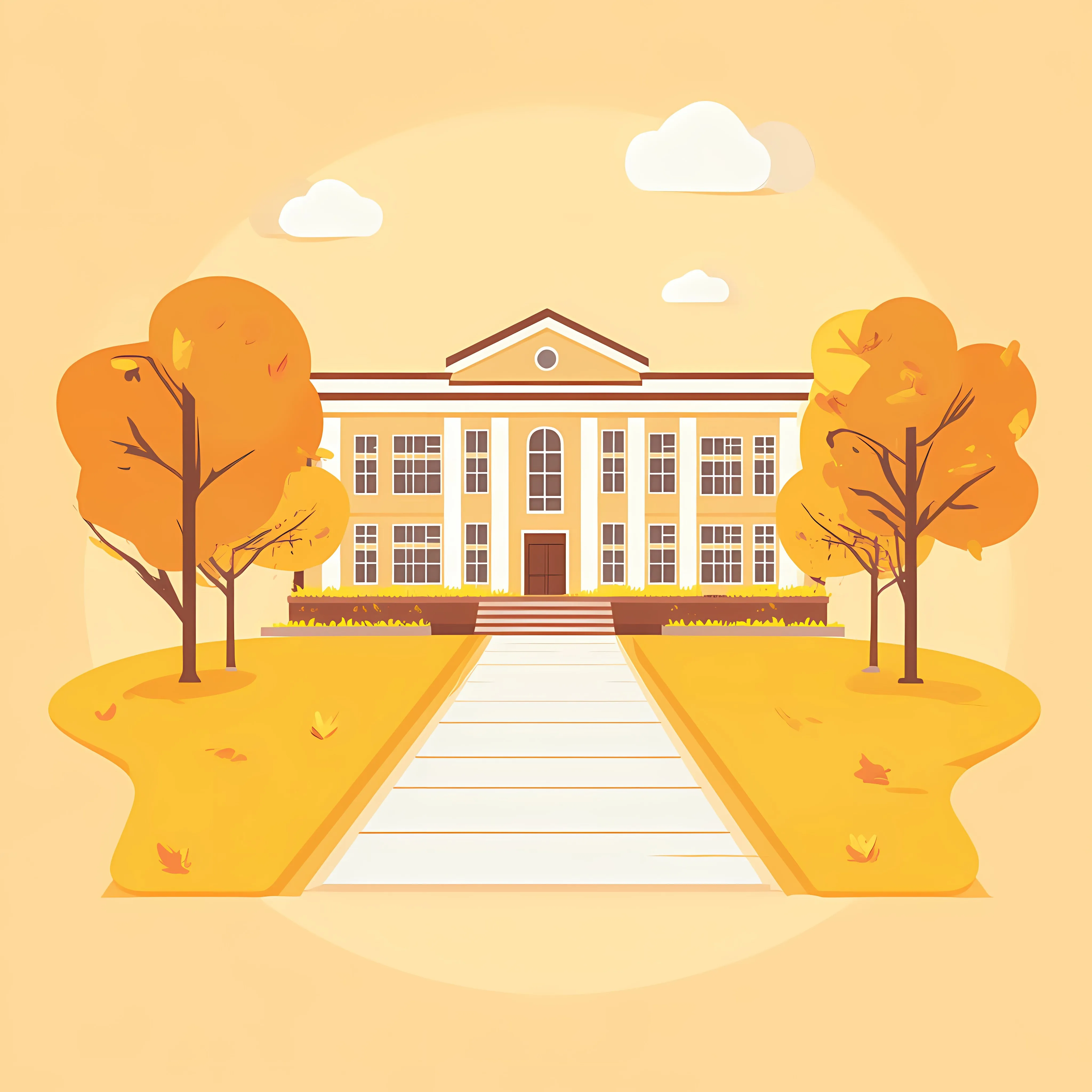 Flat Vector Illustration of School Building — free download from Dotvec