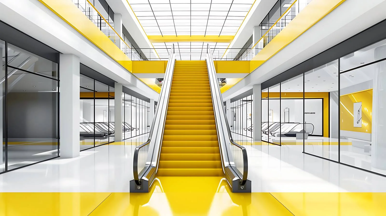 Deserted Shopping Mall Scene — free download from Dotvec