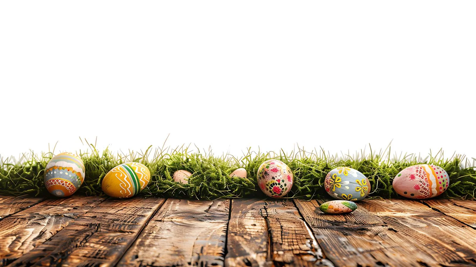 Spring-themed empty wooden table background — free download from Dotvec