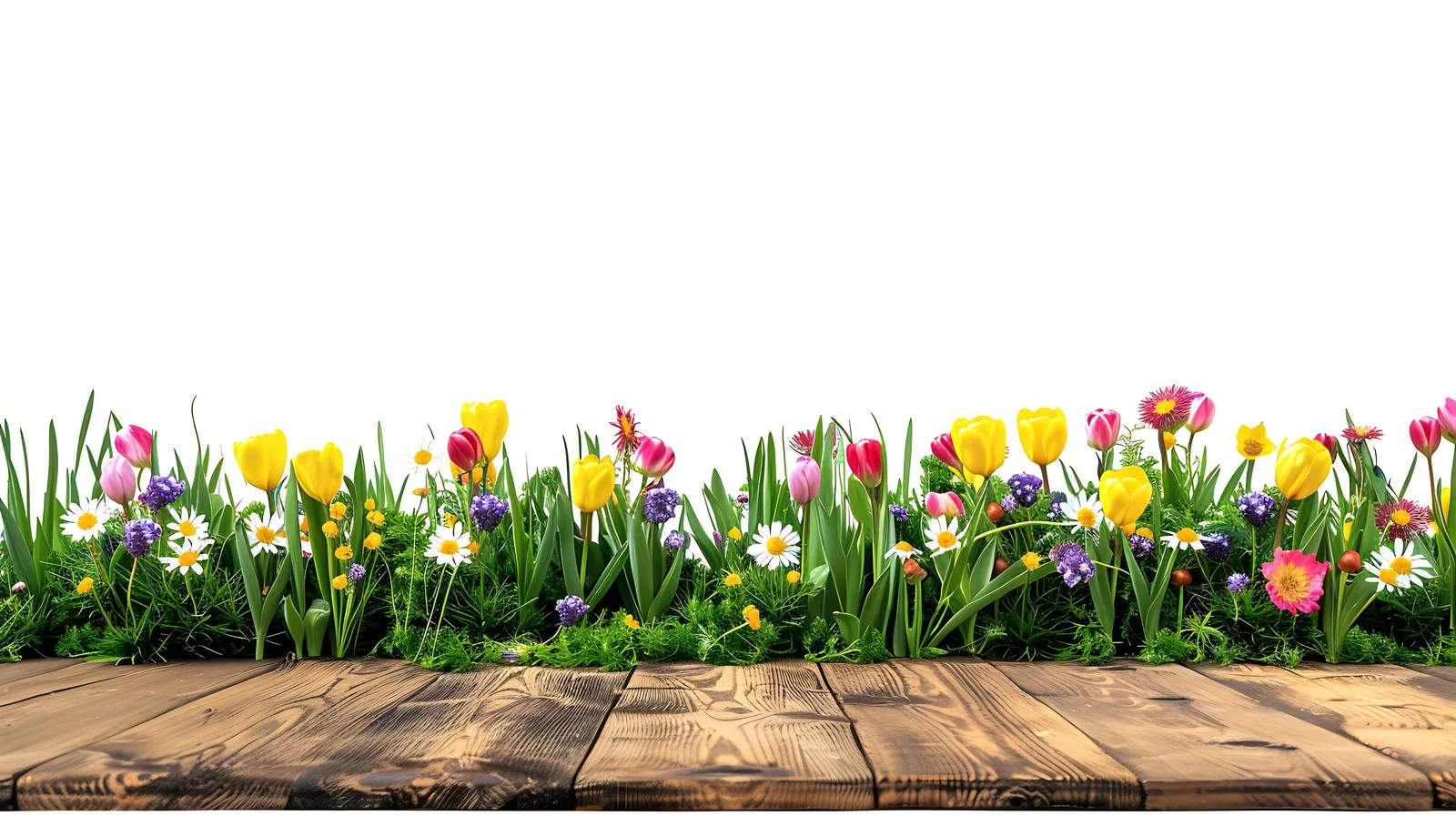 Easter Spring Theme Wooden Table Background — free download from Dotvec