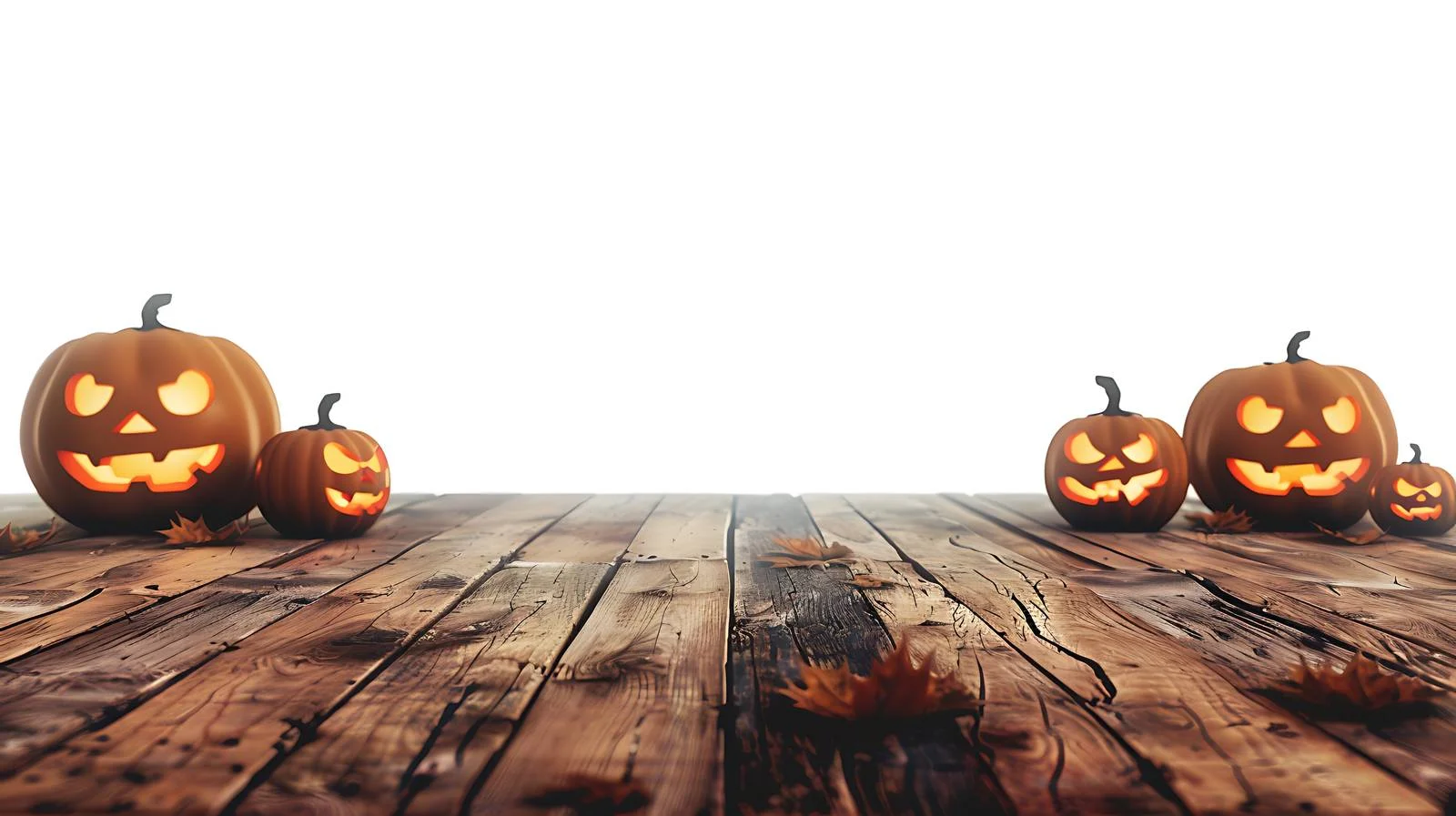 Spooky Halloween-themed Wooden Table Setup — free download from Dotvec