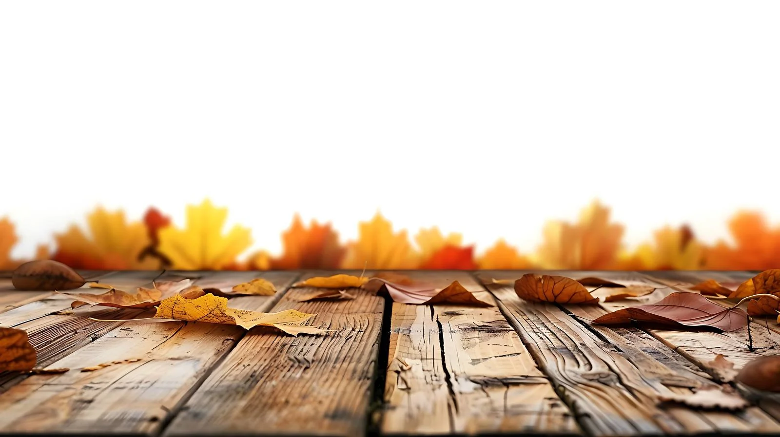 Autumn-themed Empty Wooden Table Setting — free download from Dotvec