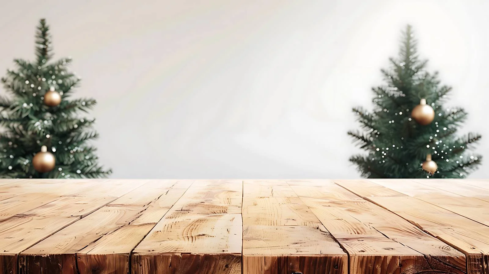 Christmas Theme on Empty Wooden Table — free download from Dotvec