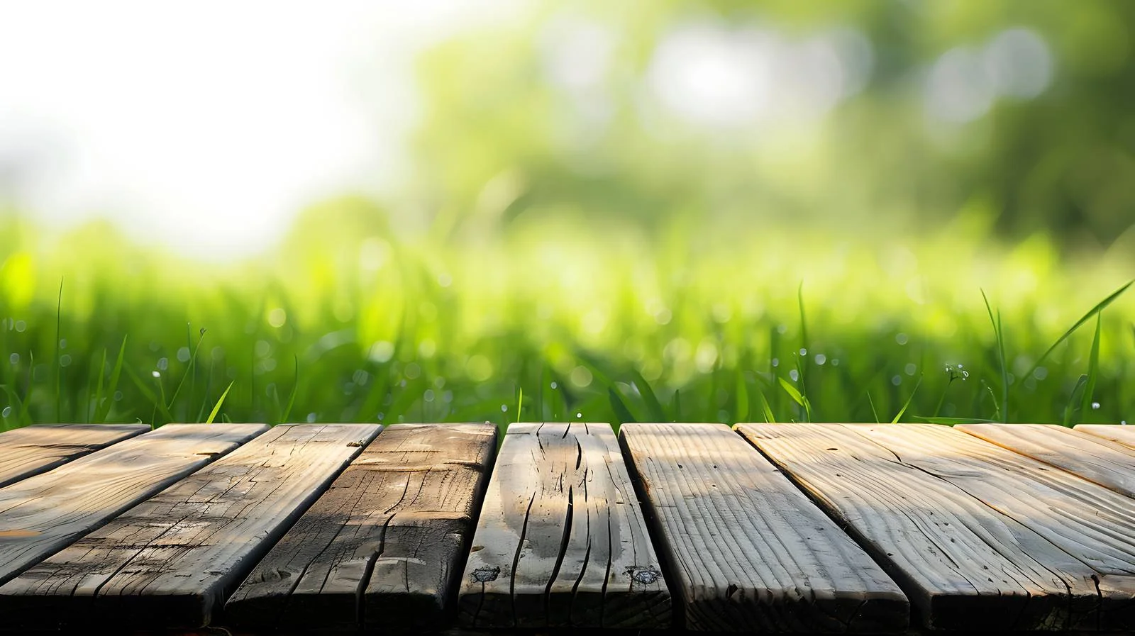 Minimalistic Wooden Table on Green Background — free download from Dotvec