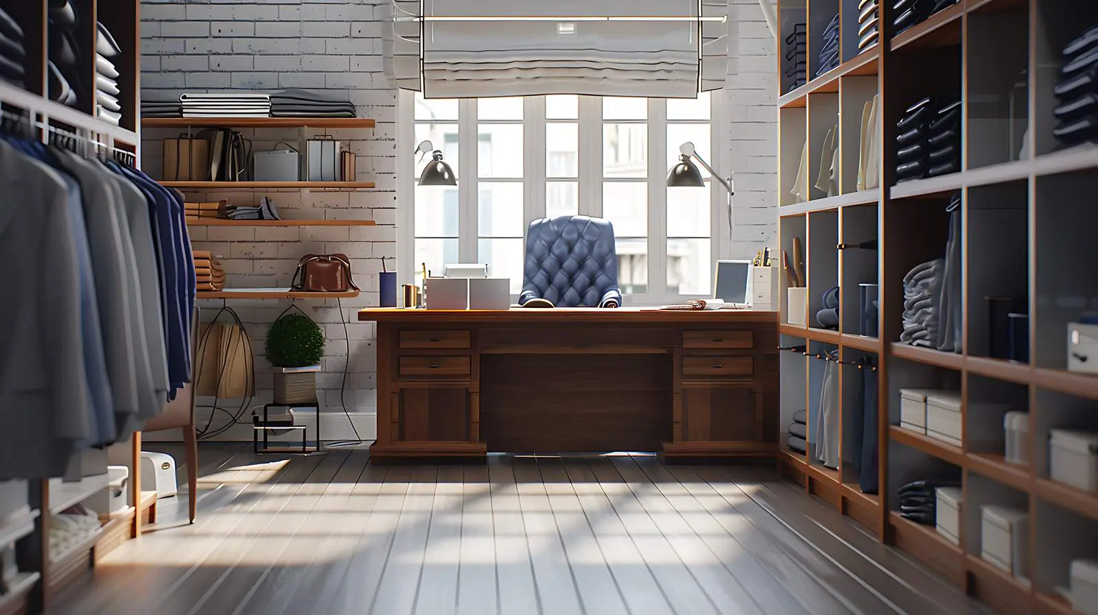 Empty Tailor Workroom and Clothing Workspace – free studio image from Dotvec