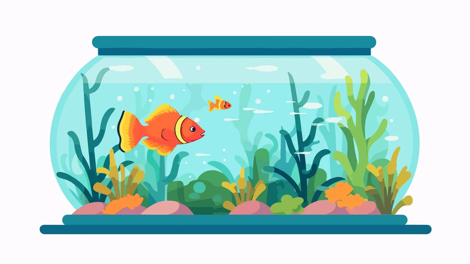 Empty Aquarium Flat Design Style — free download from Dotvec