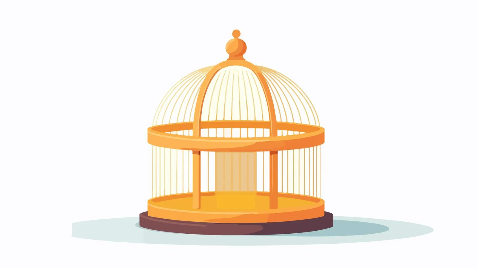 Minimalist Bird Cage Illustration — free download from Dotvec