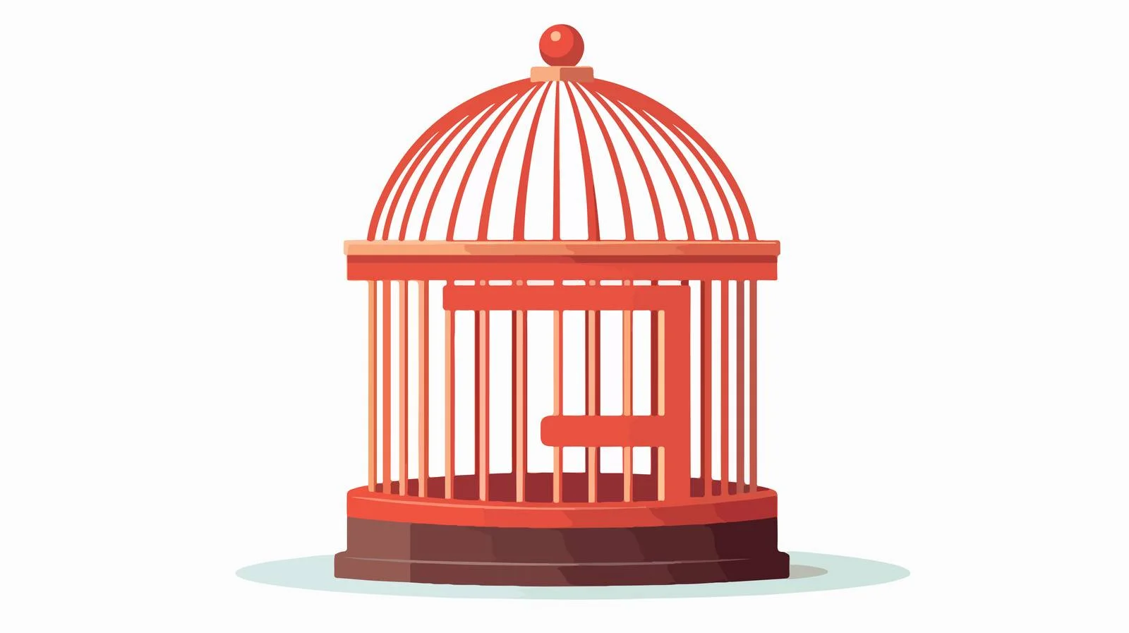 Empty Bird Cage Flat Design — free download from Dotvec