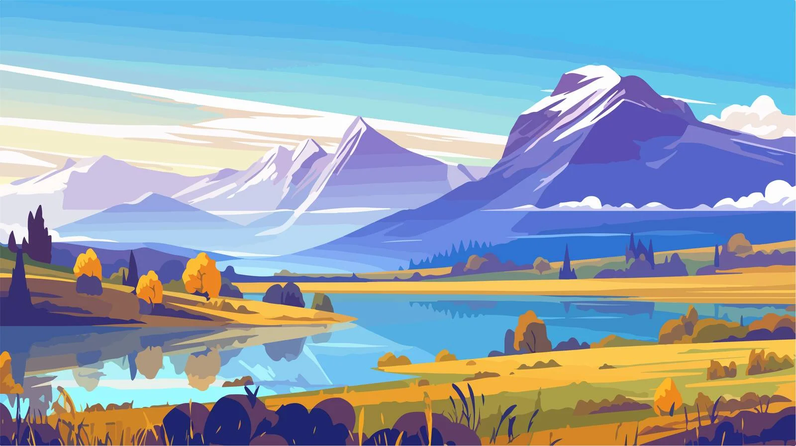 Vast Snowy Mountain Landscape Tranquility — free download from Dotvec