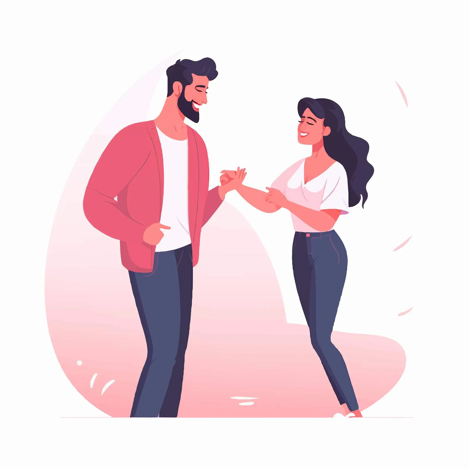 Romantic Man Kissing Girlfriend's Hand Vector — free download from Dotvec