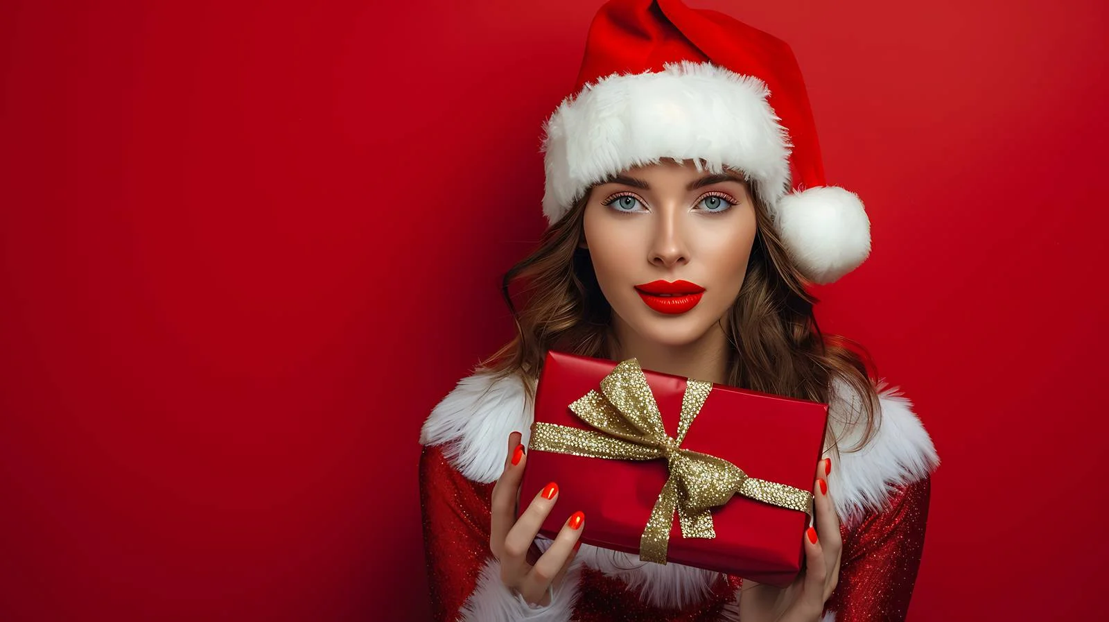 Glamorous Mrs. Claus in Festive Outfit — free download from Dotvec