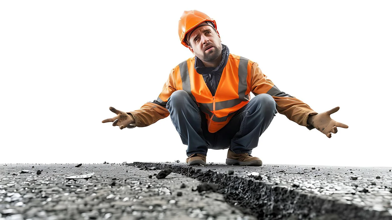 Engineer Inspecting Road Damage — free download from Dotvec