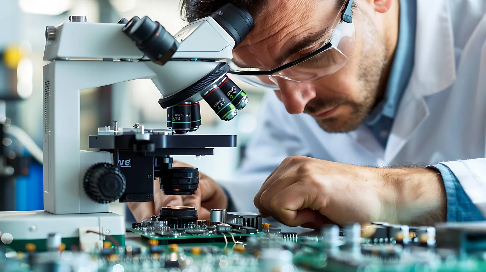 Expert Operating 3D Stereo Microscope Diligently — free download from Dotvec