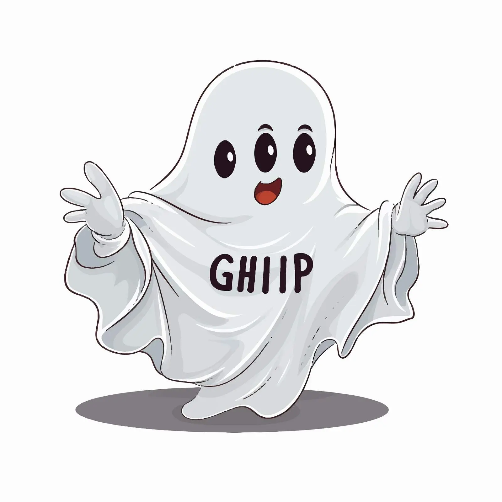 Give Up the Ghost Idiom Illustration – free idiom image from Dotvec