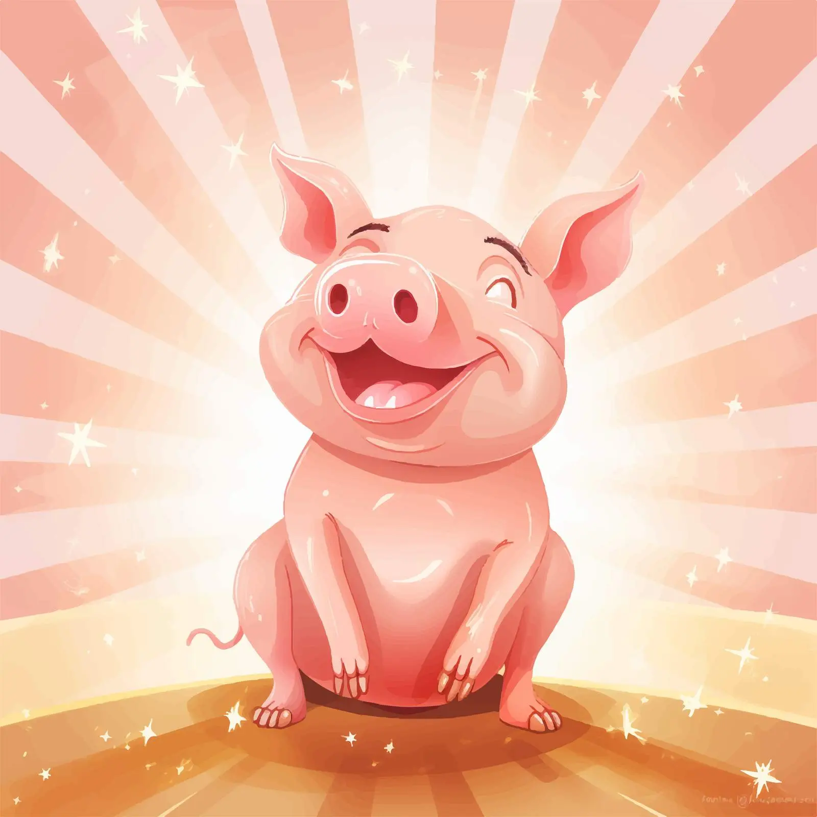 Hog the Limelight Idiom Illustration – free language learning image from Dotvec