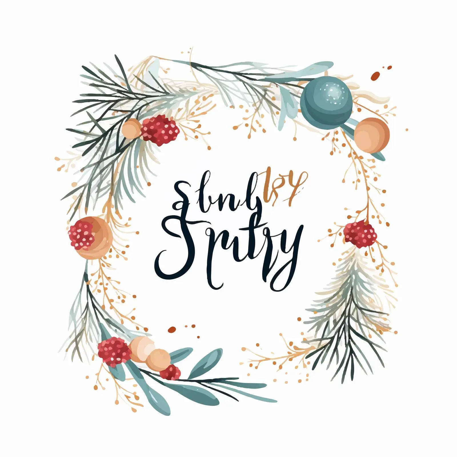 Elegant Holiday Calligraphy Inscription Design — free download from Dotvec