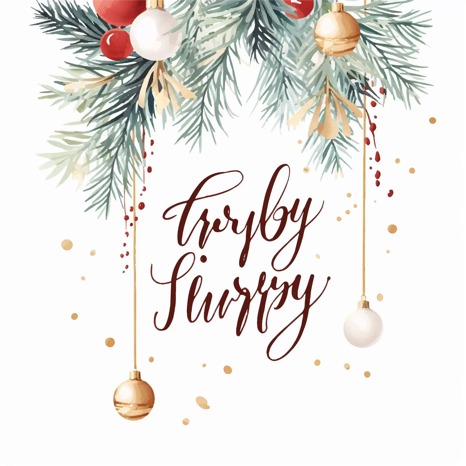 Elegant Holiday Inscription in Calligraphic Style — free download from Dotvec