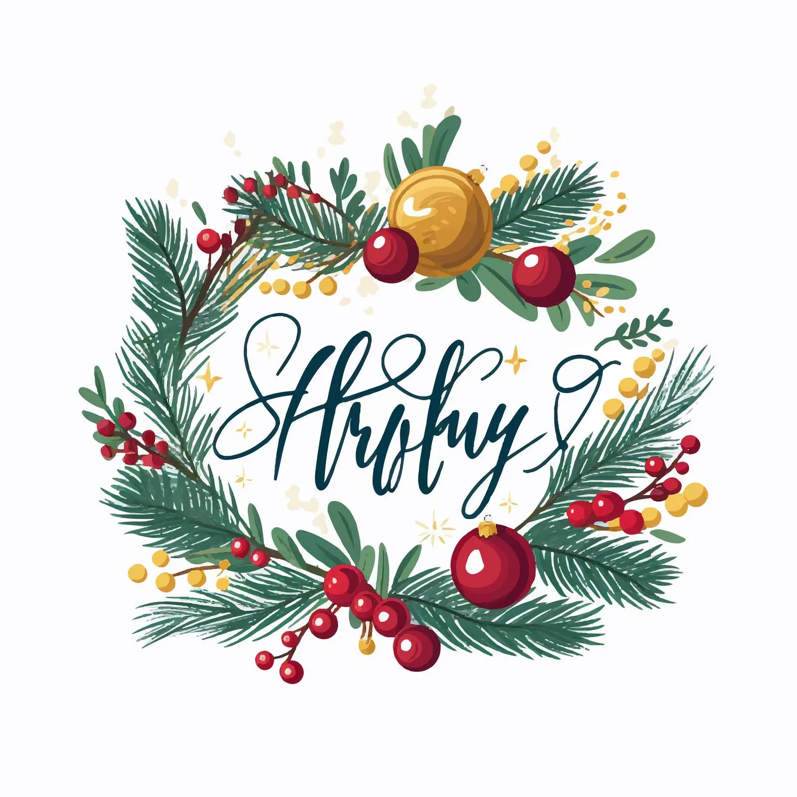 Holiday Calligraphic Inscription Design Vector — free download from Dotvec