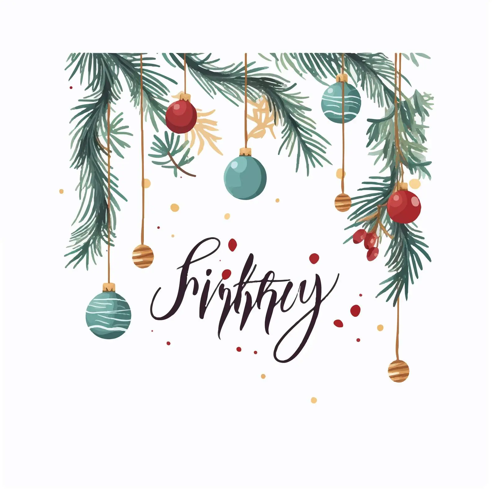 Holiday Calligraphy Inscription Design Vector — free download from Dotvec