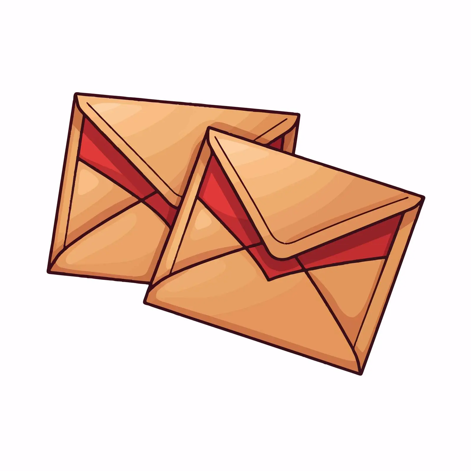 Cartoon Envelope Line Vector Illustration — free download from Dotvec