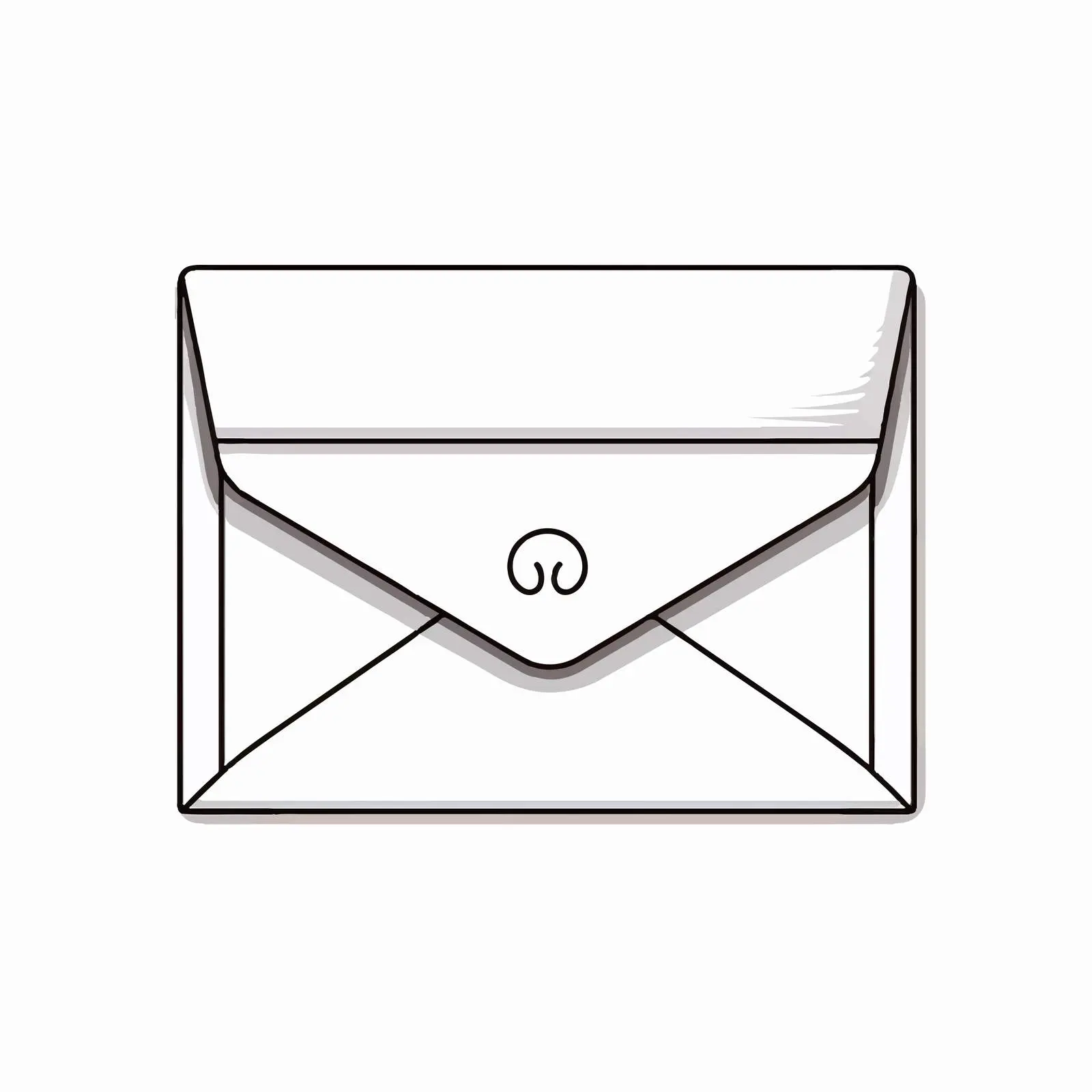 Envelope Line Art Vector Illustration on White Background — free download from Dotvec