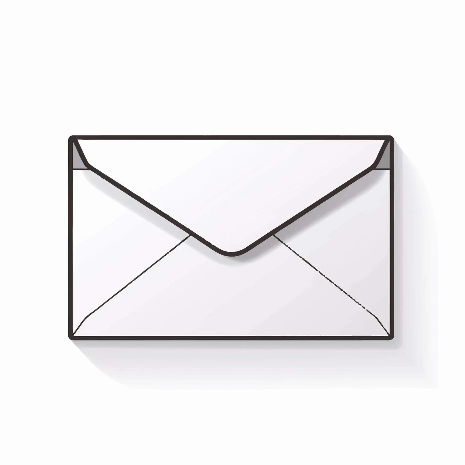 Envelope Line Vector Illustration on White Background – free web use image from Dotvec